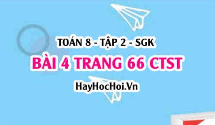 Bài 4 trang 66 Toán 8 Tập 2 Chân trời sáng tạo